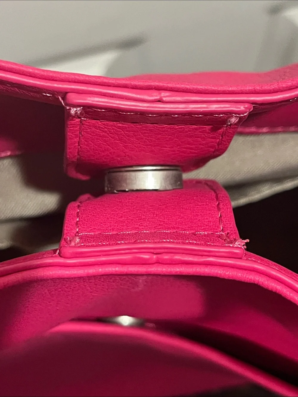 American Leather Fuchsia Dragonfruit Leather Shoulder Bag